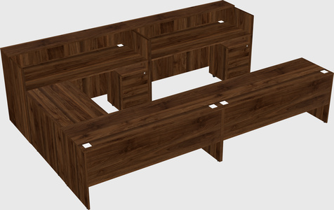 Shared one sided u-shaped reception desk