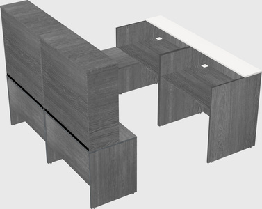 Shared one sided u-shaped reception desk