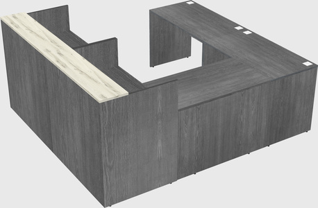 Shared one sided u-shaped reception desk