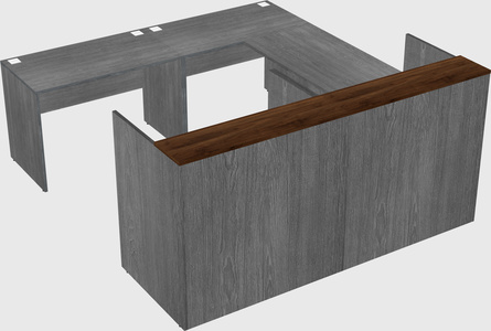 Shared one sided u-shaped reception desk