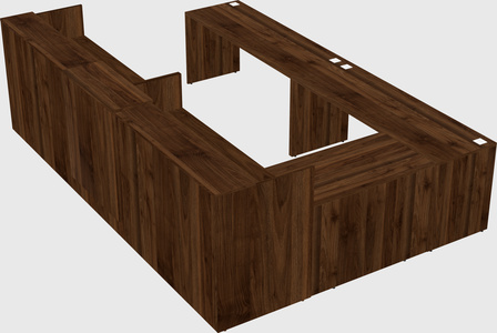 Shared one sided u-shaped reception desk