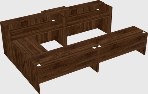 Shared one sided u-shaped reception desk