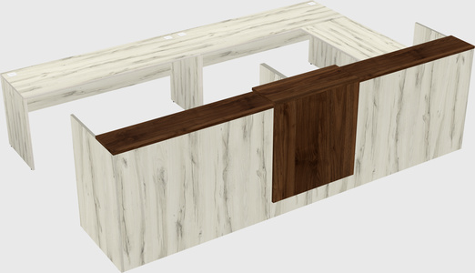 Shared one sided u-shaped reception desk