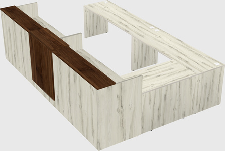 Shared one sided u-shaped reception desk