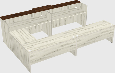 Shared one sided u-shaped reception desk