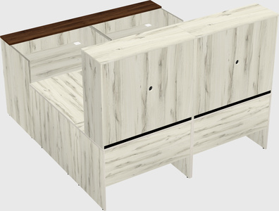 Shared one sided u-shaped reception desk