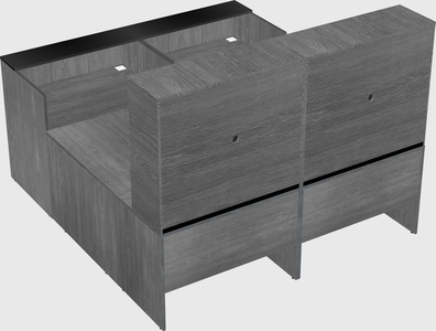 Shared one sided u-shaped reception desk