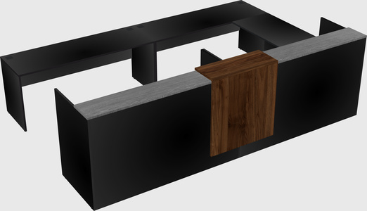 Shared one sided u-shaped reception desk