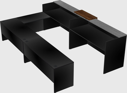 Shared one sided u-shaped reception desk