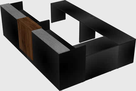 Shared one sided u-shaped reception desk