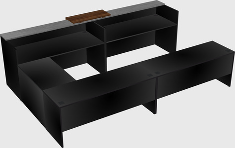 Shared one sided u-shaped reception desk
