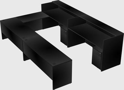 Shared one sided u-shaped reception desk