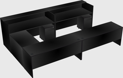 Shared one sided u-shaped reception desk
