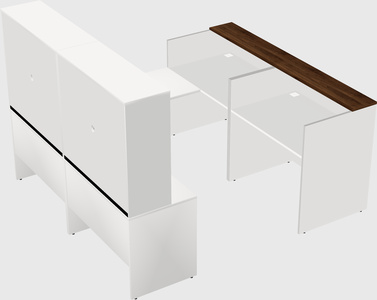 Shared one sided u-shaped reception desk