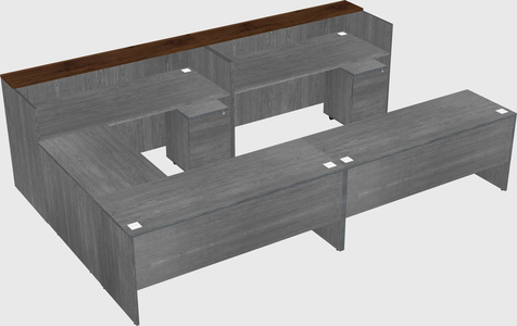 Shared one sided u-shaped reception desk