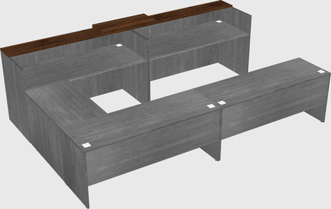 Shared one sided u-shaped reception desk