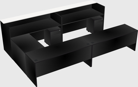 Shared one sided u-shaped reception desk