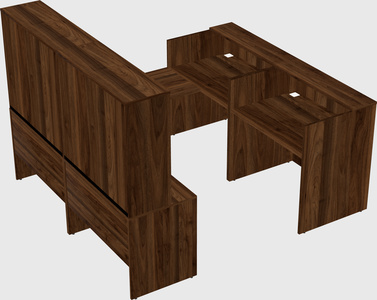 Shared one sided u-shaped reception desk