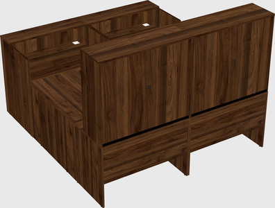 Shared one sided u-shaped reception desk