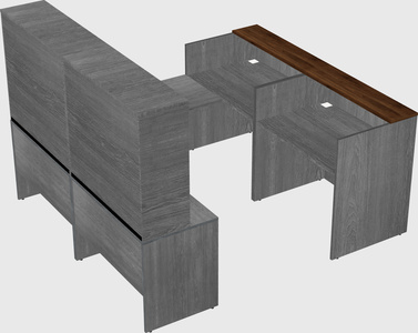 Shared one sided u-shaped reception desk