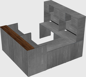 Shared one sided u-shaped reception desk