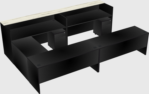 Shared one sided u-shaped reception desk