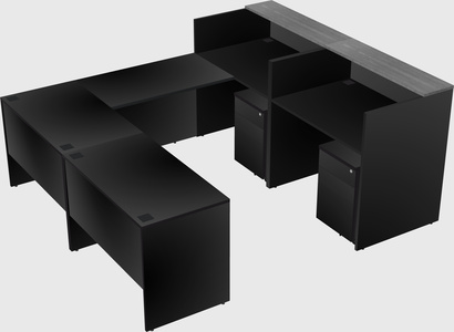 Shared one sided u-shaped reception desk