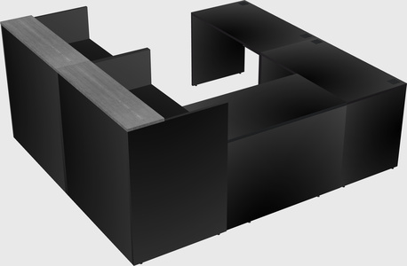 Shared one sided u-shaped reception desk