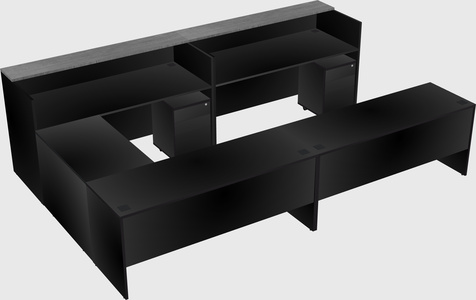 Shared one sided u-shaped reception desk