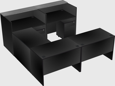 Shared one sided u-shaped reception desk