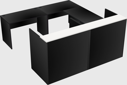 Shared one sided u-shaped reception desk