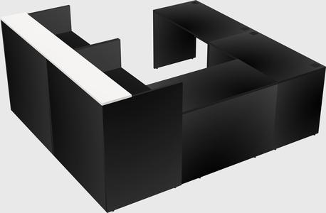 Shared one sided u-shaped reception desk