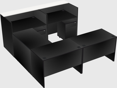Shared one sided u-shaped reception desk