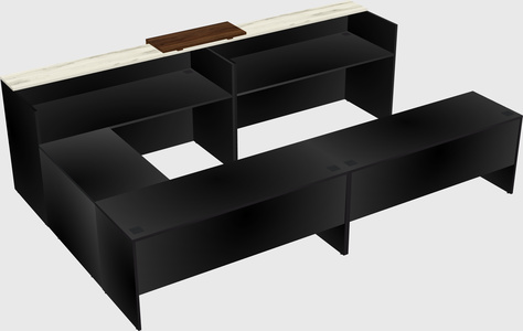 Shared one sided u-shaped reception desk