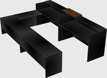 Shared one sided u-shaped reception desk