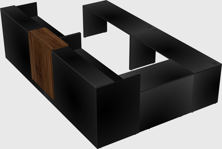 Shared one sided u-shaped reception desk