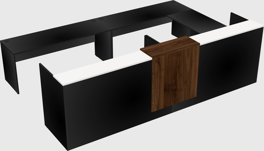 Shared one sided u-shaped reception desk
