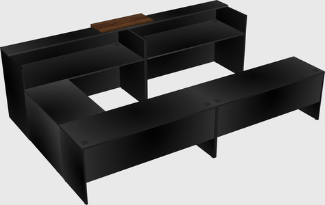 Shared one sided u-shaped reception desk
