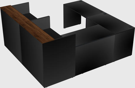 Shared one sided u-shaped reception desk