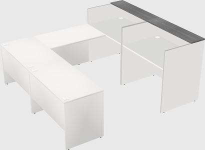 Shared one sided u-shaped reception desk
