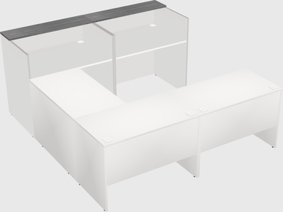 Shared one sided u-shaped reception desk