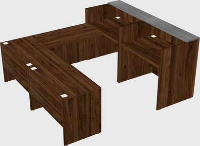 Shared one sided u-shaped reception desk