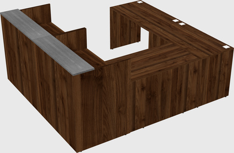 Shared one sided u-shaped reception desk