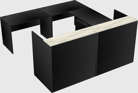 Shared one sided u-shaped reception desk