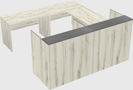 Shared one sided u-shaped reception desk