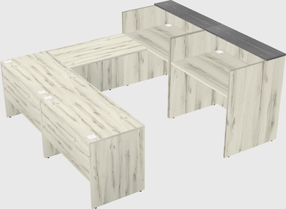 Shared one sided u-shaped reception desk