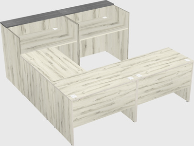 Shared one sided u-shaped reception desk