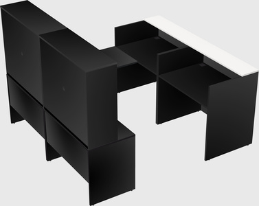 Shared one sided u-shaped reception desk