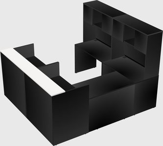 Shared one sided u-shaped reception desk