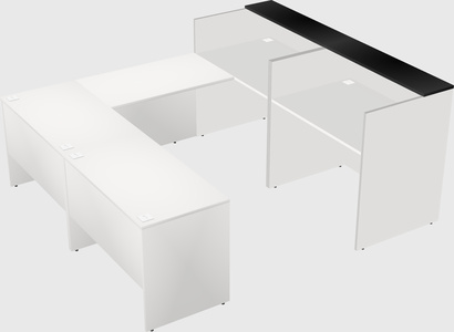 Shared one sided u-shaped reception desk